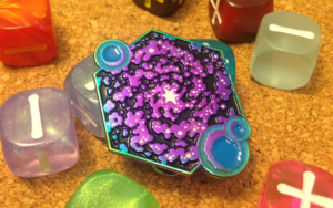 Tiny Glowing Galaxy pin