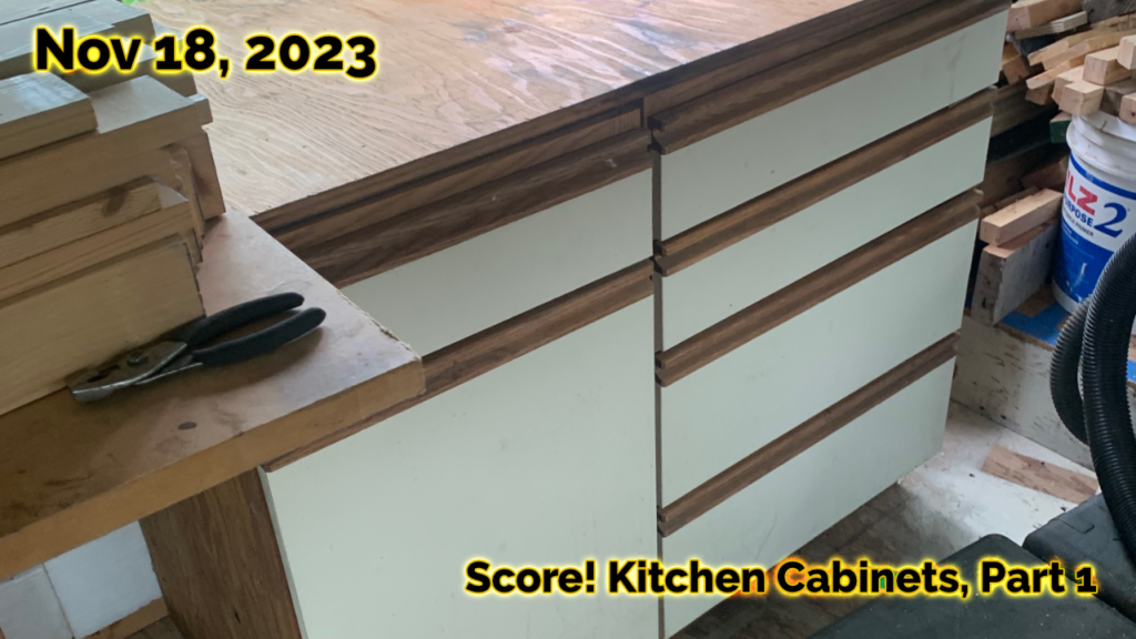 Nov 18., 2023 - Score: Kitchen Cabinets, part 1
